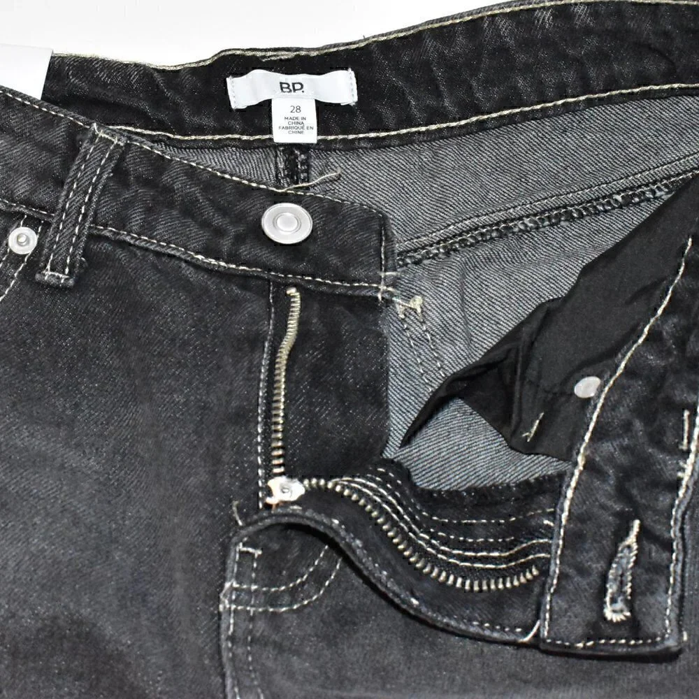 BP Be Responsible Ripped High Waist Mom Denim Jeans Vintage Black Size 28